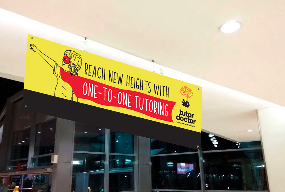Hanging Banner - Reach New Heights With One-To-One Tutoring