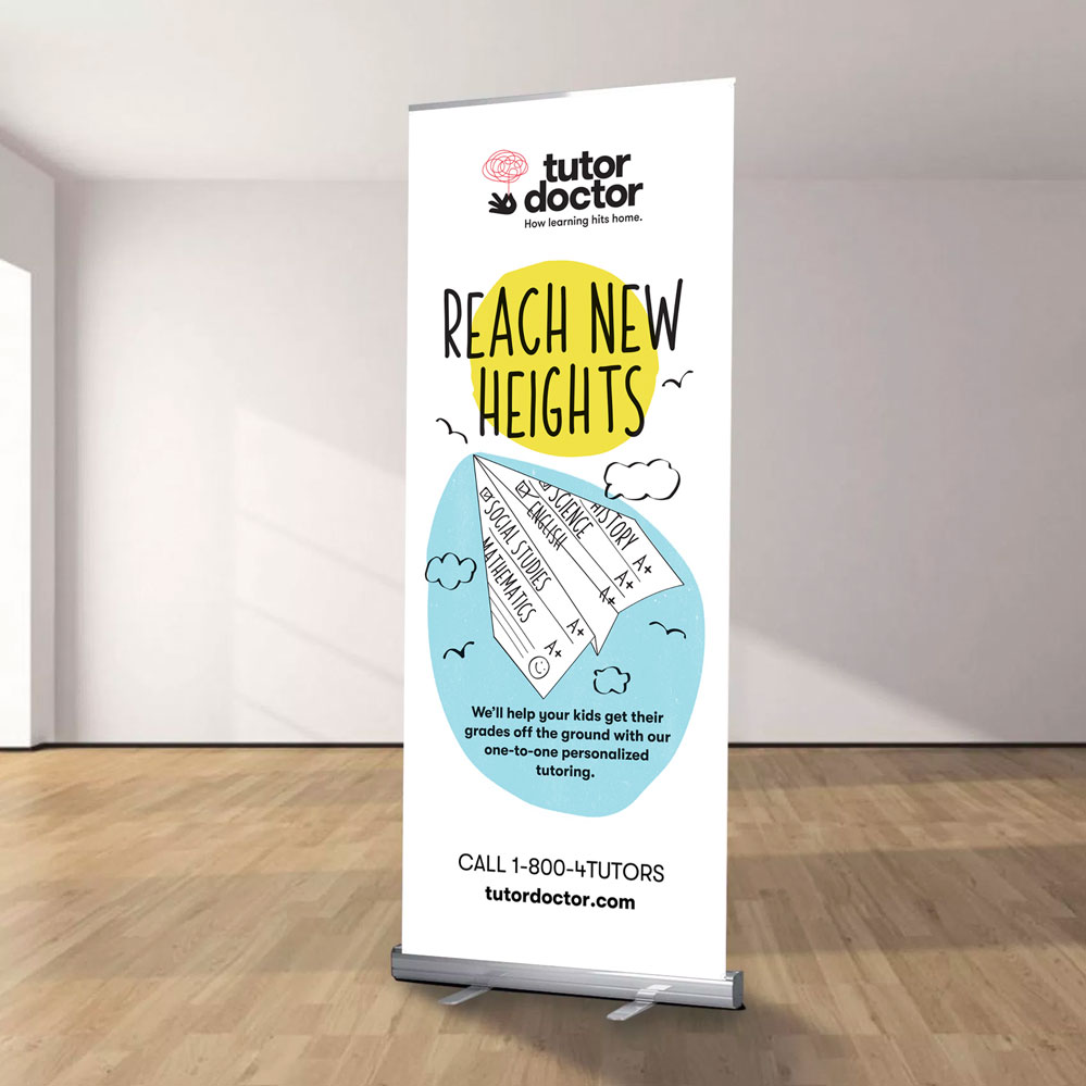 Reach New Heights Retractable Banner