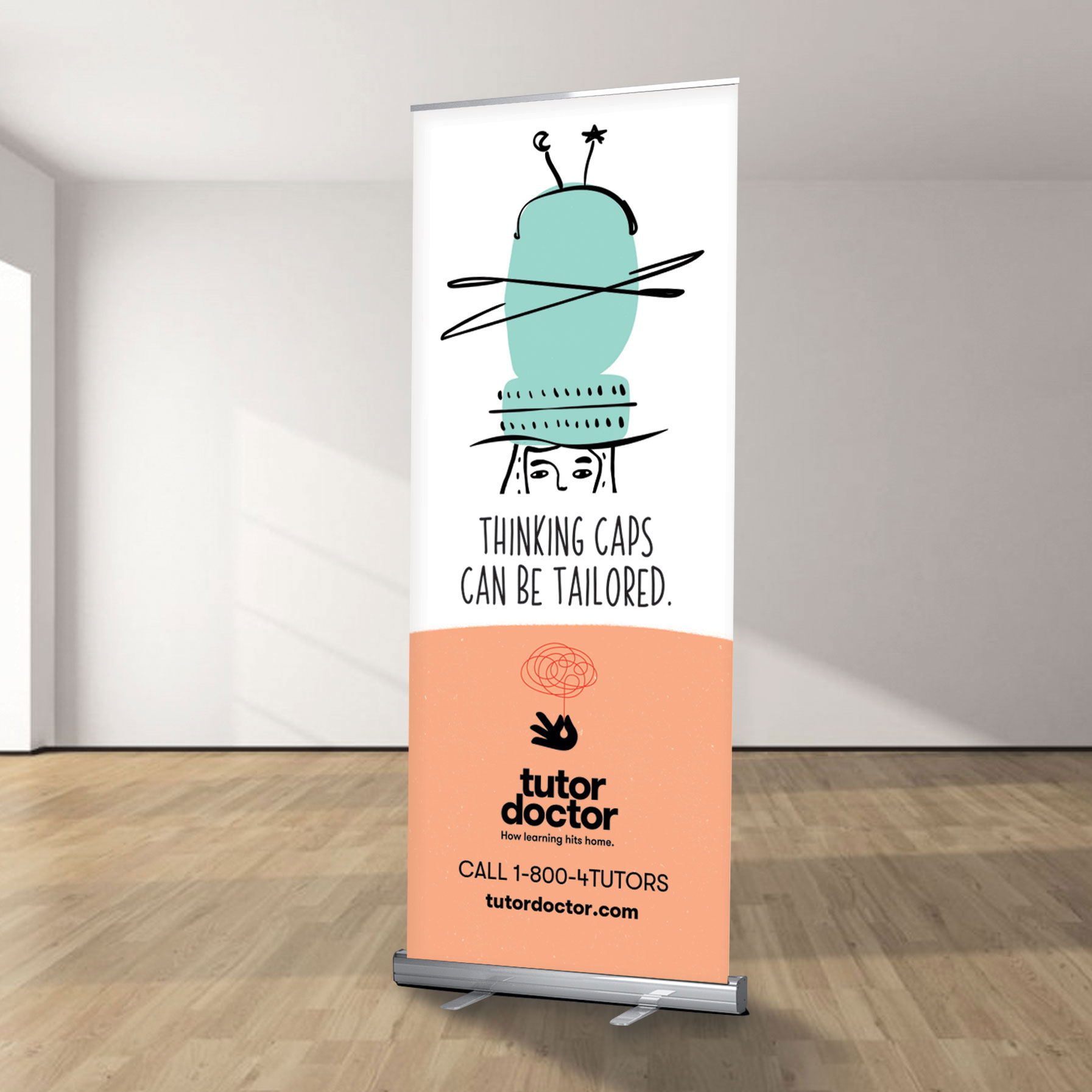 Thinking Caps Retractable Banner